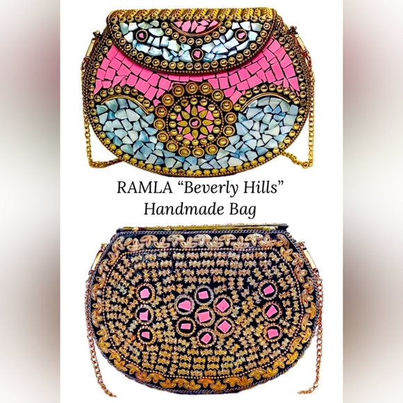 NWT Ramla handmade tile bag purse, Beverly Hills, $235 Metal bags multicolored - Picture 2 of 12